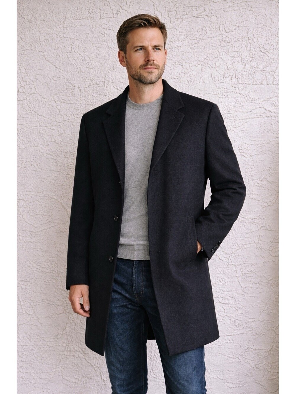 Brooks Brothers Brookstorm Loro Piana Storm System Wool Overcoat Mens 46R Black